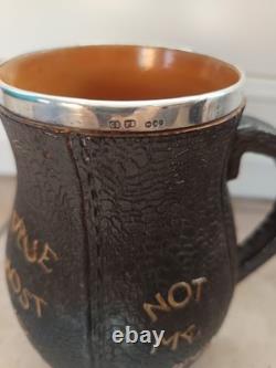 Rare pitcher, antique carafe Royal Doulton Lambeth Slater's Patent 1885-1900