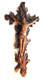 Religious Object, Christ On A Holly Cross, Early 19th-century Folk Art