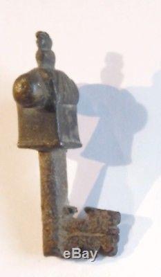 Roman Spinning Key, 2nd Century, Bronze Head, 7cm
