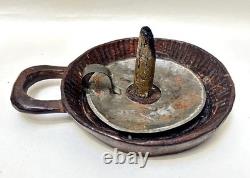 Rustic Carved Wooden Candle Holder
