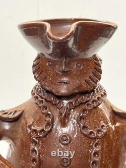 SAUXEMESNIL COTENTIN DLG Pitcher Marquis in Red Clay Manganese Glaze 20th Century