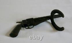 SCRATCH BOOT, gun & horseshoe, sculpture, folk art, boot puller