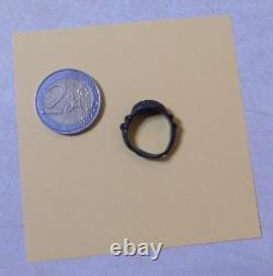 STUNNING ADJUSTABLE RING WITH RAISED FACE / ROMAN / DIAM 16.28 x 16.55 mm