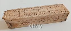 SUPERB ANTIQUE DOMINO BOX IN BONE 18th CENTURY PRISONER'S WORK