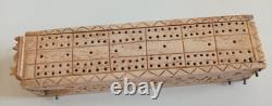 SUPERB ANTIQUE DOMINO BOX IN BONE 18th CENTURY PRISONER'S WORK