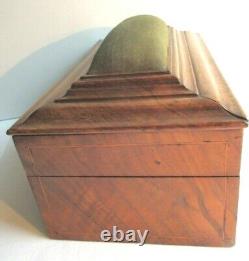 SUPERB Empire Sewing Box, walnut with lemon tree stringing