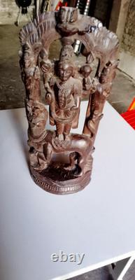 Sculpture Goddess Wood Bas-relief Indonesian