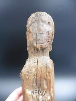Sculpture High Time XV Or XVI Century Middle Age Wood Old Art Popular