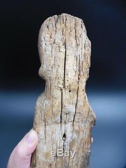 Sculpture High Time XV Or XVI Century Middle Age Wood Old Art Popular