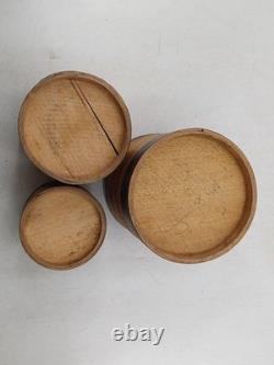 Series of 6 grain measures Popular art early 20th century. Superb condition
