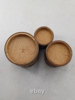 Series of 6 grain measures Popular art early 20th century. Superb condition