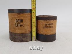 Series of 6 grain measures Popular art early 20th century. Superb condition