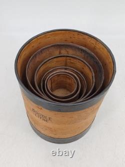 Series of 6 grain measures Popular art early 20th century. Superb condition