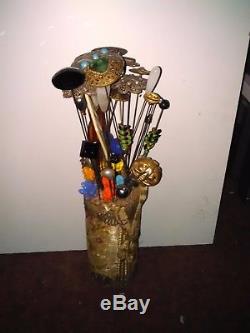 Set Of 45 Old Hat Pins With Stand