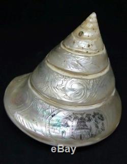Shell Engraved In Mother-of-pearl Of Seaman New Caledonia End 19 Th