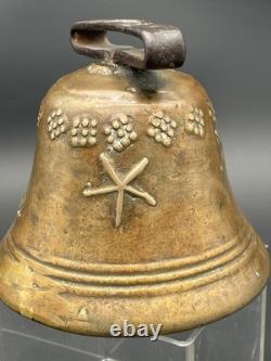 Signed bronze bell by J. P. G or J. P. C dated 1832, Chamonix Devouassoud Simond