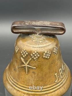 Signed bronze bell by J. P. G or J. P. C dated 1832, Chamonix Devouassoud Simond