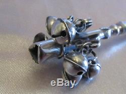 Silver Rattle Eighteenth 18th Whistle Bells 44 Grams