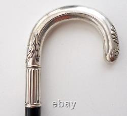 Silver-tipped Cane with a Handle, Art Nouveau Period circa 1900