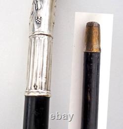 Silver-tipped Cane with a Handle, Art Nouveau Period circa 1900