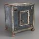 Small Antique Iron Strongbox Safe With Diamond-point Decoration