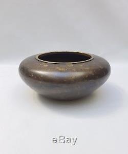 Small Burn Round Perfume In Bronze And Golden Patina (goldsplash). China 19th