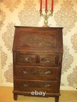 Small Office Secretary Traditional Breton Style Solid Wood