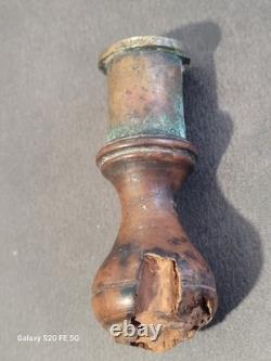 Small Wax Seal Stamp with Unidentified Coat of Arms, Heavily Damaged Handle