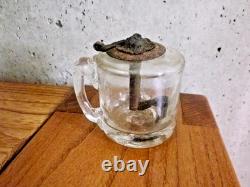 Small shepherd oil lamp popular art Provence 19th century blown glass