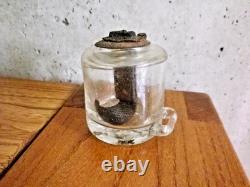 Small shepherd oil lamp popular art Provence 19th century blown glass