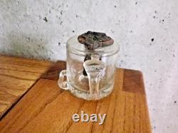 Small shepherd oil lamp popular art Provence 19th century blown glass