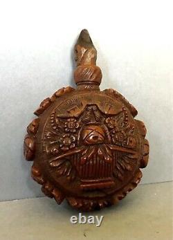 Sniff Snail Corozo Wood Sculpted Early 19th