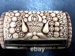 Snuffbox, first quarter of the 19th century. Popular art, collections, tobacco objects