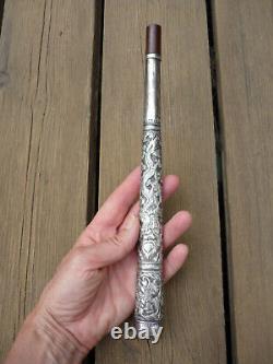 Some umbrella handle silver dragons Indochina 19th century