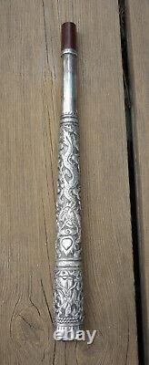 Some umbrella handle silver dragons Indochina 19th century