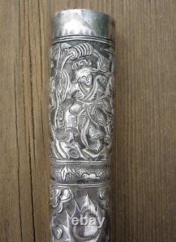 Some umbrella handle silver dragons Indochina 19th century