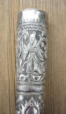 Some umbrella handle silver dragons Indochina 19th century