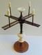 Spinning Wheel, Bobbin Winder, Thread Unroller, Skein Winder, Antique, Turned Wood & Alabaster