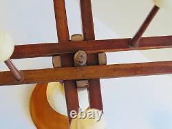 Spinning wheel, bobbin winder, thread unwinder, skein winder, antique, turned wood & alabaster