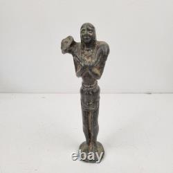 Statuette, Bronze, Hermes, Criophore, Lamb Artifact, Height 24 cm. Curiosity