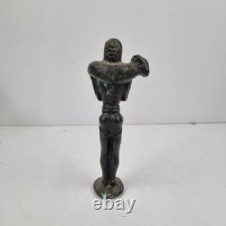 Statuette, Bronze, Hermes, Criophore, Lamb Artifact, Height 24 cm. Curiosity