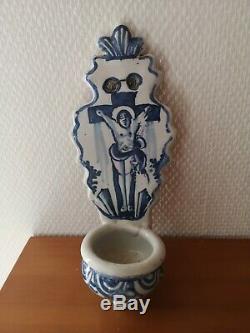 Stoup Earthenware Nevers Former 18th Century / Collection / Decoration
