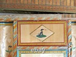 Straw marquetry box crafted by a convict in the late 18th century