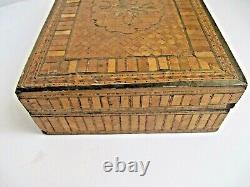 Straw marquetry box crafted by a convict in the late 18th century