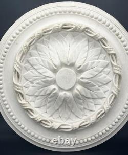 Stucco ceiling rose with floral and beaded decoration, 19th century style