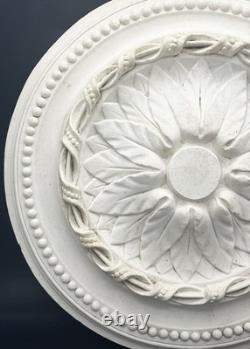 Stucco ceiling rose with floral and beaded decoration, 19th century style