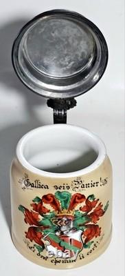 Student beer stein with lithophane, Germany, Alsace, 19th century, corporation Krug Student beer stein with lithophane, Germany, Alsace, 19th century, corporation Krug