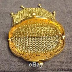 Stunning Old Coin Purse In 18ct Gold, 27.5gr 4 Punches (eagle Head)