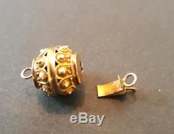 Sublime Antique Ball-shaped Clasp, In 18ct Gold