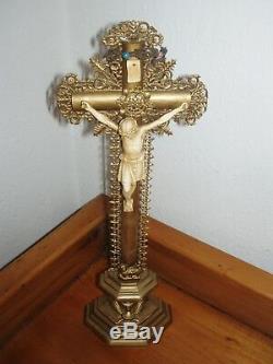 Superb And Rare Crucifix Napoleon III And Crown Of Thorns Late 19th Century